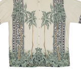 PIERRE CARDIN Mens Hawaiian Shirt Beige Floral XL