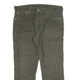 LEVI'S 511 Mens Corduroy Trousers Brown Slim Straight W34 L25