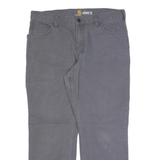 CARHARTT Workwear Mens Trousers Grey Relaxed Straight W35 L28
