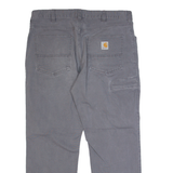 CARHARTT Workwear Mens Trousers Grey Relaxed Straight W35 L28