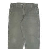 CARHARTT Lined Workwear Mens Trousers Grey Regular Straight W40 L32