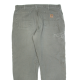 CARHARTT Lined Workwear Mens Trousers Grey Regular Straight W40 L32