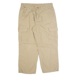 DICKIES Cargo Workwear Mens Trousers Beige Regular Straight W36 L26