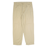 NAUTICA GOLF Pleated Chino Mens Trousers Beige Regular Straight W36 L30