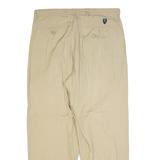 NAUTICA GOLF Pleated Chino Mens Trousers Beige Regular Straight W36 L30