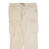 TOMMY HILFIGER Cargo Mens Trousers Cream Regular Straight W33 L30