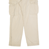 TOMMY HILFIGER Cargo Mens Trousers Cream Regular Straight W33 L30