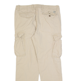 TOMMY HILFIGER Cargo Mens Trousers Cream Regular Straight W33 L30