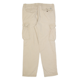 TOMMY HILFIGER Cargo Mens Trousers Cream Regular Straight W33 L30