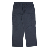 DICKIES Cargo Workwear Mens Trousers Black Relaxed Straight W34 L30