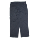 DICKIES Cargo Workwear Mens Trousers Black Relaxed Straight W34 L30