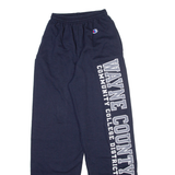 CHAMPION Wayne County Community College Mens Joggers Blue Straight S W20 L28