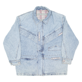 Mens Blanket Lined Denim Jacket Blue L