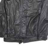 Womens Biker Coat Black Leather M