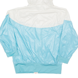 NIKE Womens Track Jacket Blue Nylon Hooded Colourblock M
