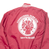 ASW Carmichael Elks Mens Varsity Jacket Red Nylon USA L