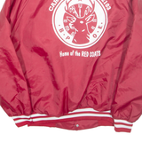 ASW Carmichael Elks Mens Varsity Jacket Red Nylon USA L