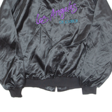 SWINGSTER Los Angeles Womens Bomber Jacket Black Nylon USA XL