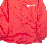 CAPRICORN Harolds Club Mens Coach Jacket Red Nylon USA S