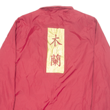 DISNEY Mulan Mens Coach Jacket Maroon Nylon L