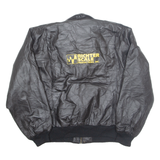 BURKS BAY Mens Workwear Coat Black Leather XL