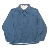 THE WARM UP Mens Coach Jacket Blue Nylon M