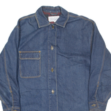 PERRY ELLIS Womens Blanket Lined Denim Jacket Blue M