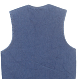 Na-churs Mens Sherpa Lined Denim Waistcoat Blue S