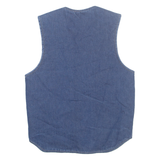 Na-churs Mens Sherpa Lined Denim Waistcoat Blue S