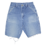 CARHARTT Cut Off Carpenter Workwear Mens Denim Shorts Blue M W31