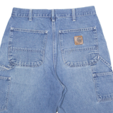 CARHARTT Cut Off Carpenter Workwear Mens Denim Shorts Blue M W31