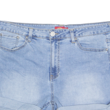 DICKIES Turn Up Stretch Womens Denim Shorts Blue L W36