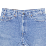 LEVI'S Cut Off Orange Tab Womens Denim Shorts Blue M W32