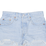 LEVI'S Cut Off 501 Premium E Womens Denim Shorts Blue S W27