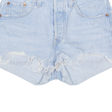 LEVI'S Cut Off 501 Premium E Womens Denim Shorts Blue S W27