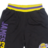 NBA LA LAKERS 'JAMES Mens Sports Shorts Black Relaxed S W26