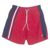 NAUTICA Mesh Lined Mens Swimming Shorts Red Relaxed M W30
