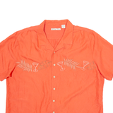 BATWICK BAY Mens Hawaiian Shirt Red Crazy Pattern 2XL