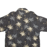 SUN CASUALS Mens Hawaiian Shirt Black Floral L