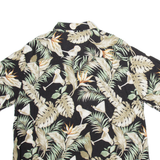 CROFT & BARROW Mens Hawaiian Shirt Black Floral XL