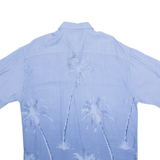 HOLLIS RIVER Mens Hawaiian Shirt Blue Floral M