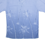 HOLLIS RIVER Mens Hawaiian Shirt Blue Floral M