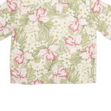 PUSSIES WEST INDIES Mens Hawaiian Shirt Beige Silk Floral XL