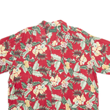 SCANDIA WOODS Mens Hawaiian Shirt Red Floral XL