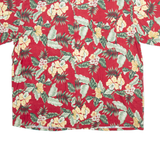 SCANDIA WOODS Mens Hawaiian Shirt Red Floral XL