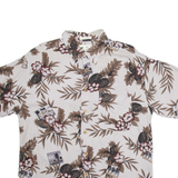 M.E SPORT Mens Hawaiian Shirt Grey Floral XL