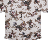 M.E SPORT Mens Hawaiian Shirt Grey Floral XL