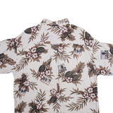 M.E SPORT Mens Hawaiian Shirt Grey Floral XL