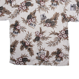 M.E SPORT Mens Hawaiian Shirt Grey Floral XL