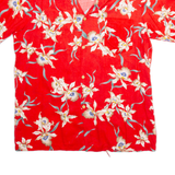 PARADISE FOUND Mens Hawaiian Shirt Red Floral XL